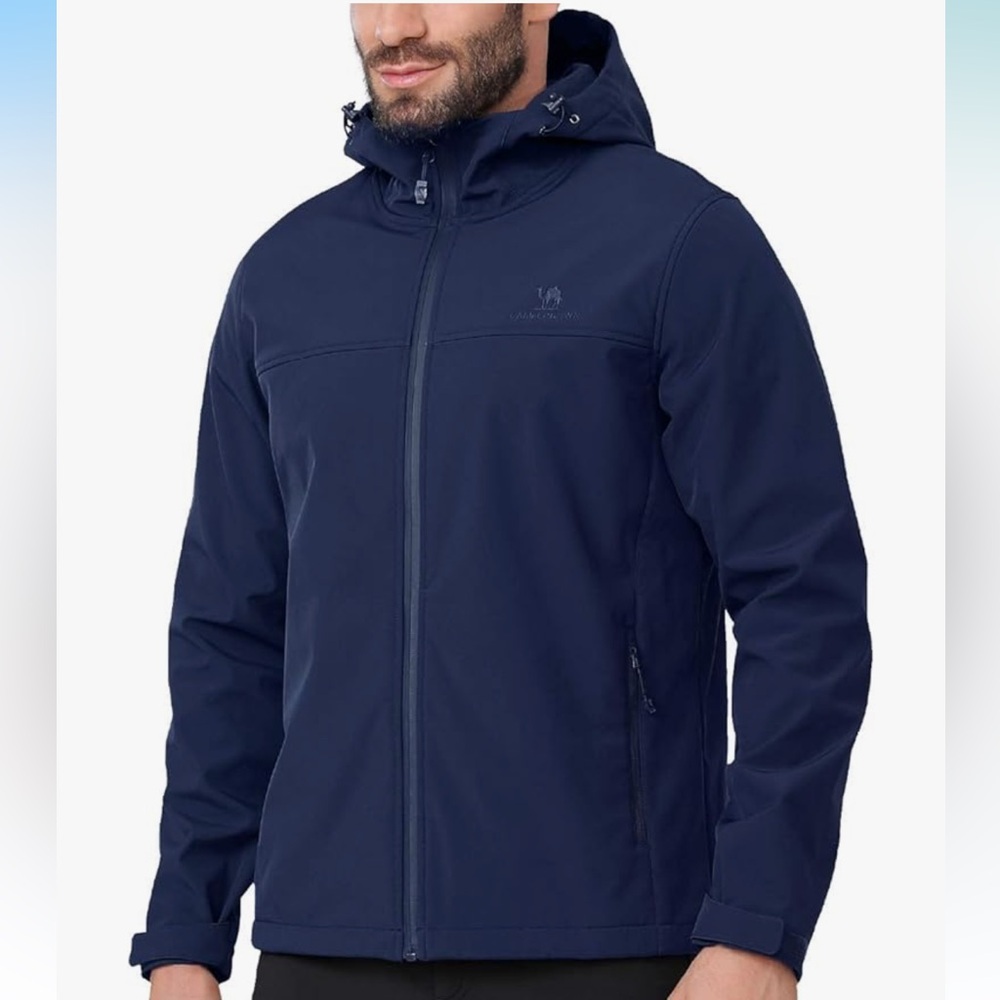 CAMEL CROWN Mens Softshell Jacket Fleece Lined Waterproof Size Small